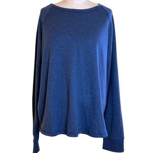 Live Love Lounge Karen Neuburger Size Large Super Soft Sweater Blue